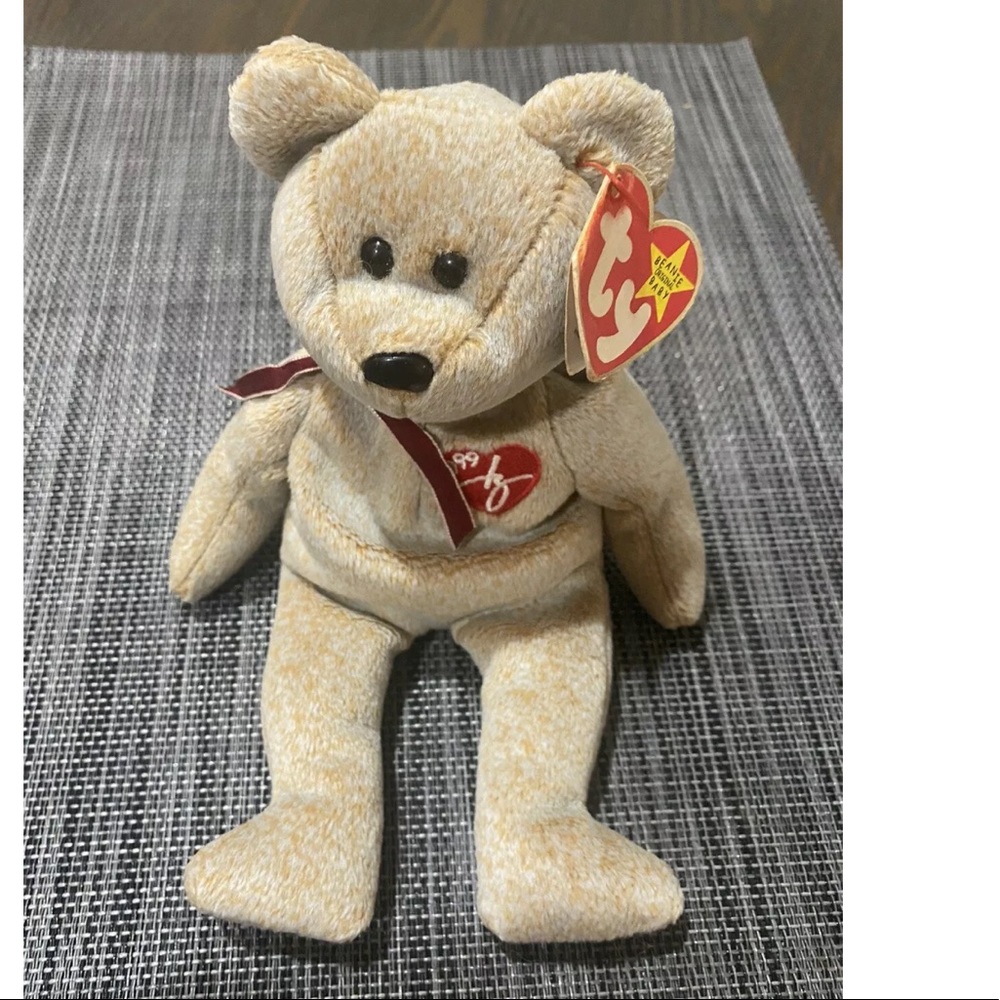 *Vintage* Rare 1999 Signature Bear Beanie Baby with Errors